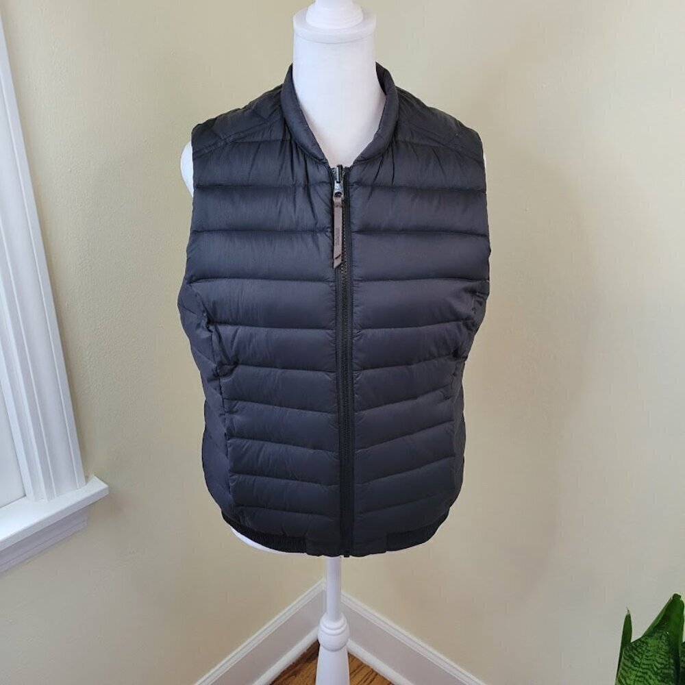 Timberland Reversible Down Quilted Puffer Vest Black/Purple Women's Size S